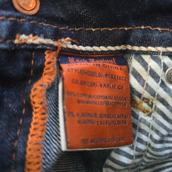 Rock Revival Capri Women's 28 Karlie Dark Wash - Picture 9 of 16